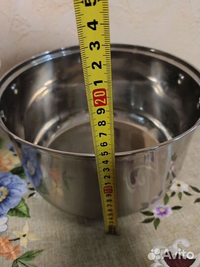 Кастрюля из нержавейки большая, ёмкость 6 литров