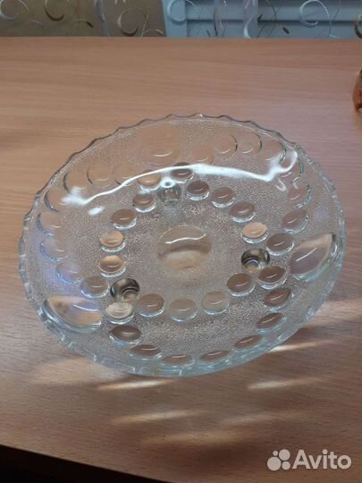 Фруктовница СССР, блюдо купоросное стекло, ваза