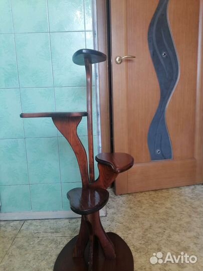 Подставка для цветов напольная деревянная