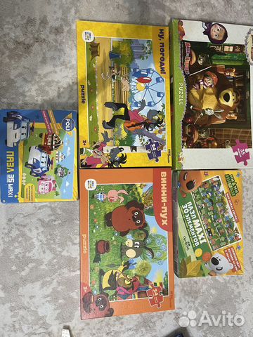 Пазлы maxi маша,ну погоди,вини,поли,азбука