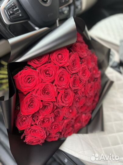 51 роза, букет из 101 розы высота 60 см/70 см