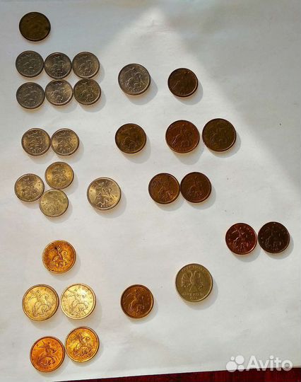 Монеты РФ (копейки) 2000-2010 годов, нечищенные