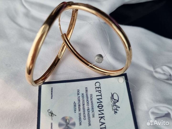 Золотые серьги конго