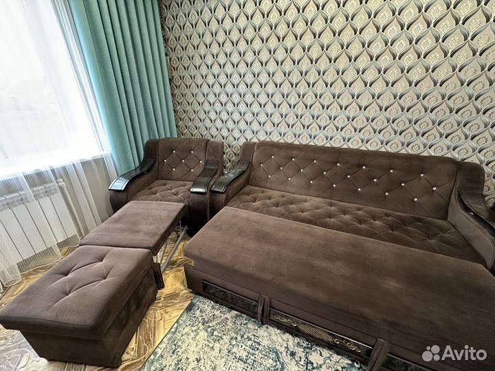 Диван кровать, 2 кресла