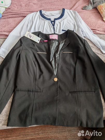 Пиджак и блуза 54-56