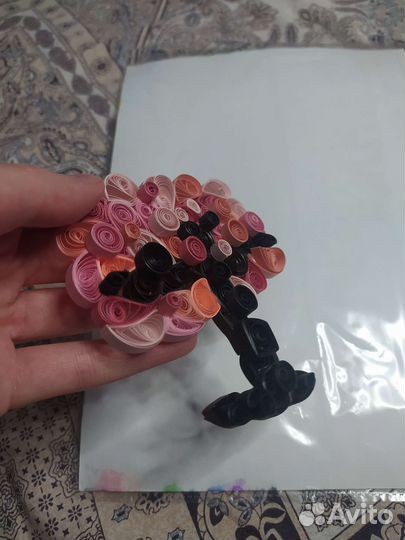 Ручная работа венок и квилинг дерево