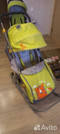 Детские санки коляска nika