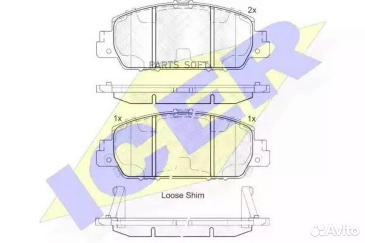 Icer 182153 Колодки торм.дисковые Honda HR-V (15)