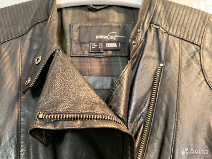 Кожаная куртка косуха женская Mango