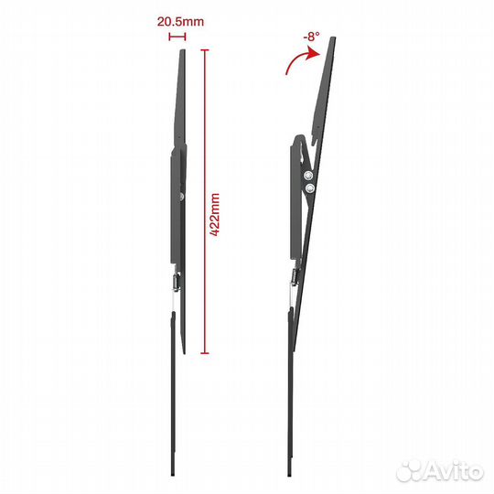 Кронштейн для тв наклонный Uniteki TM1506