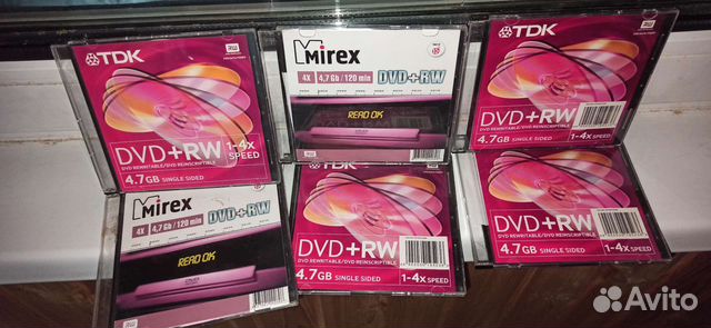 Dvd + RW диски 6шт комплектом