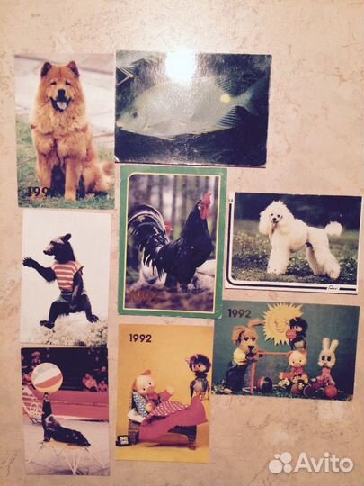 Календарики карманные 80-90-х годов