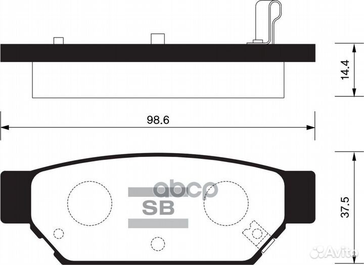Колодки тормозные задние mitsubishi lancer VI-V