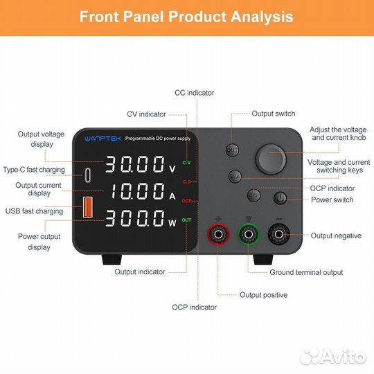 Блок питания лабораторный Wanptek TPS3010