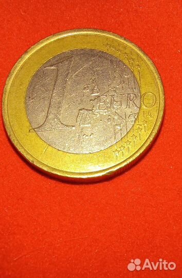 Монета 1 евро Германия 2002