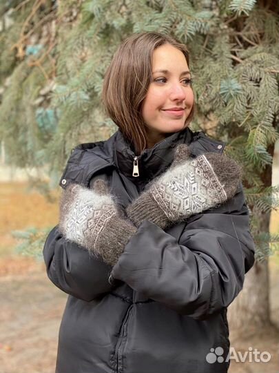 Варежки Износостойкие Теплые из козьего пуха