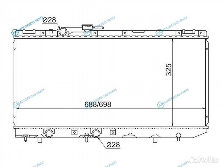 TY0001-EL41 Радиатор toyota tercelcorsacynoscoroll
