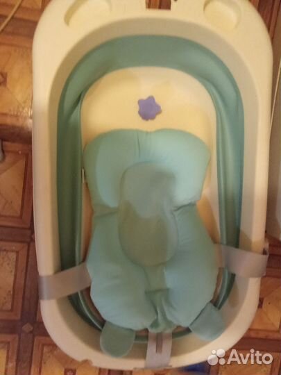 Ванночка для купания складная с термометром