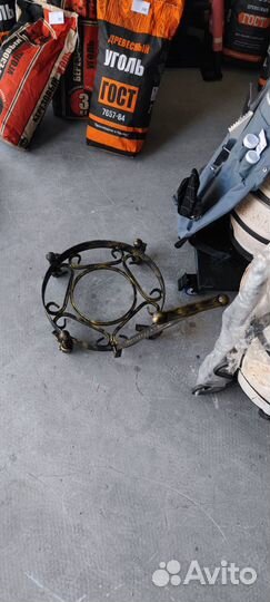 Подставка-тележка под тандыр на колесах с ручкой