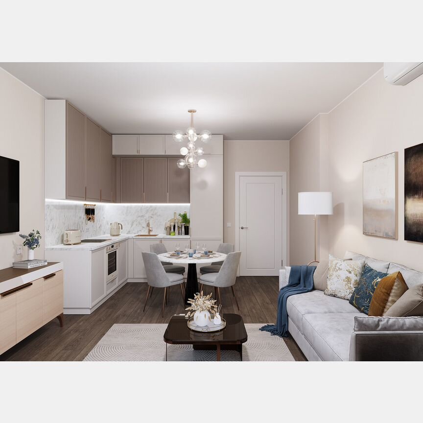 2-к. квартира, 53,1 м², 13/20 эт.