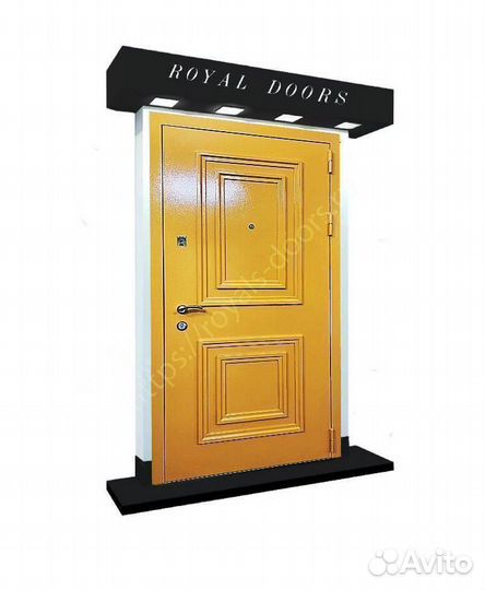 Металлическая входная дверь с багетом