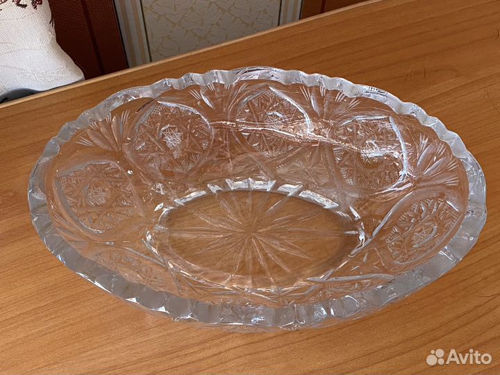 Хрустальный салатник, ладья. СССР