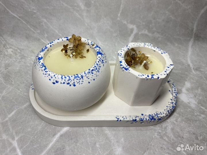 Ароматическая свеча в гипсе