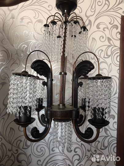 Люстра хрустальная винтаж