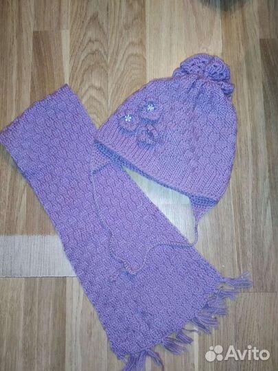 Комплект демисезонный шапка+шарф