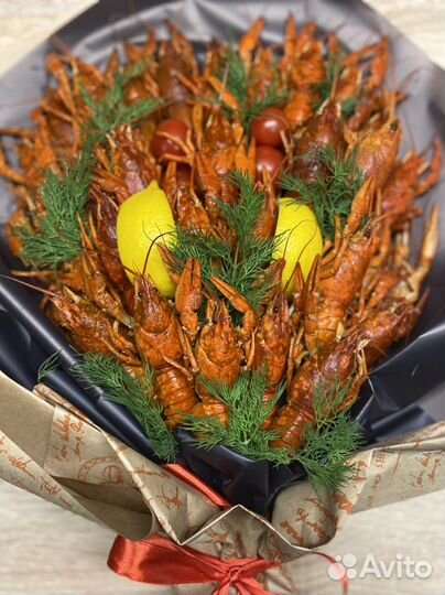 Съедобные букеты из раков