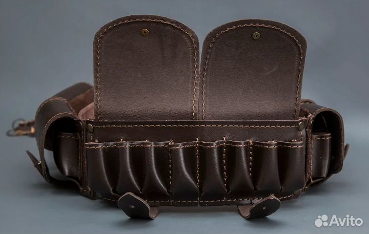 Патронташ на пояс кожаный N31