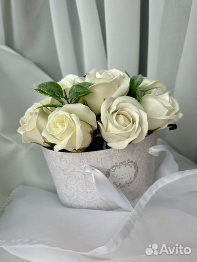 Букет из мыльных роз подарок 11 штук