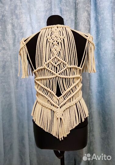 Жакет макраме, туника, бохо