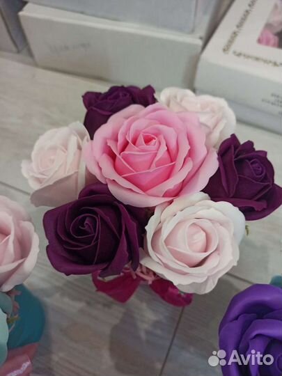 Букет из мыльных роз