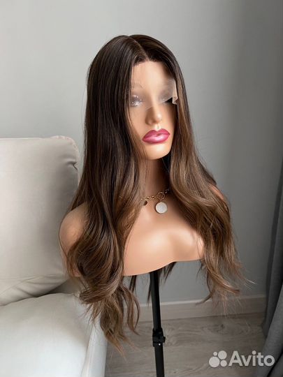 Парик темно-русый на сетке