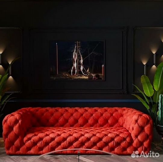 Премиум диван в каретной стяжке на заказ
