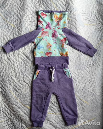 Костюм из футера трехнитка Тролли