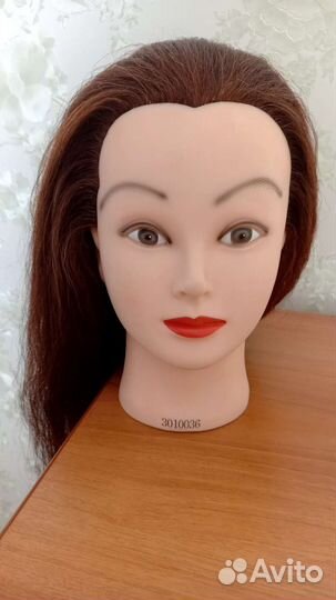 Голова манекен с натуральными волосами