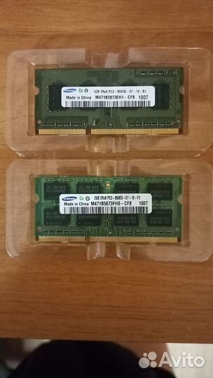 Оперативная память Samsung 2gb и 1gb