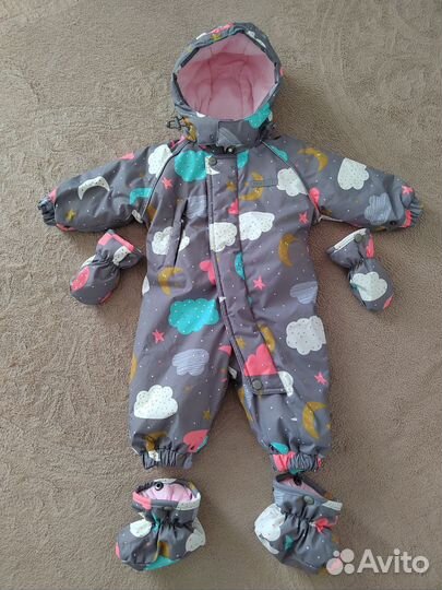 Комбинезон зимний Crockid 62-68 для девочки