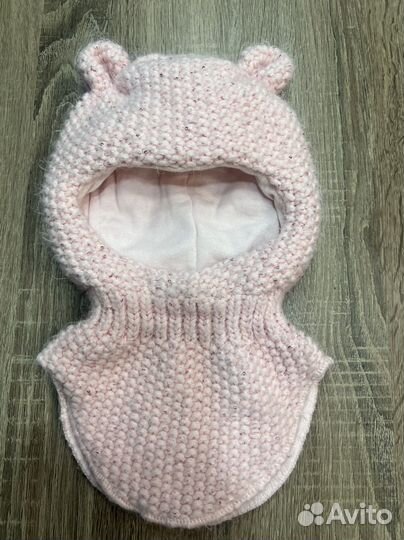 Шлем шапка для девочки зима