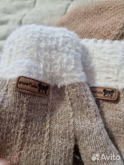 Комплект шапка снуд варежки зима