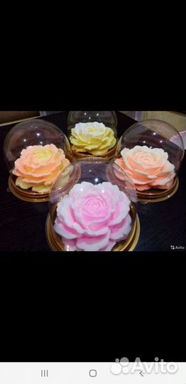 Роза в куполе.Мыло ручной работы