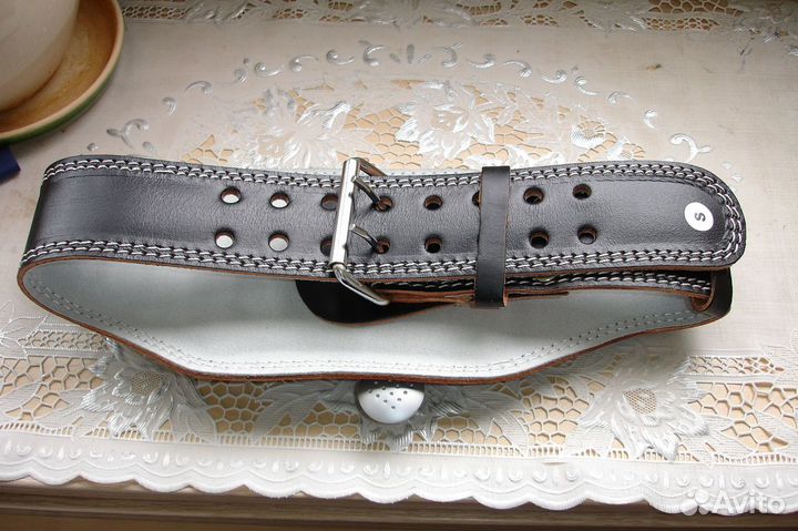 Пояс тяжёлоатлета кожаный - небольшой разм. - S