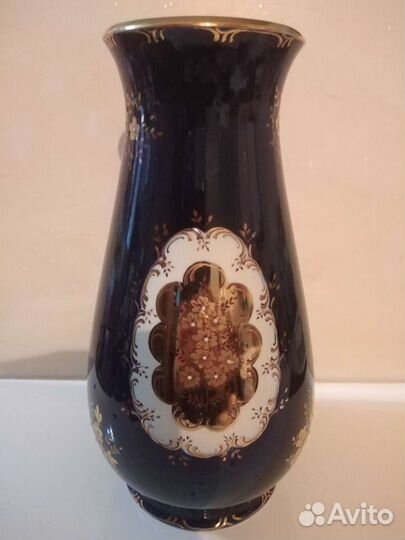 Ваза Кобальт фарфор Рига