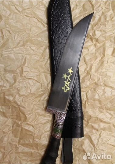 Пчак (узбекский нож) рог парнокопытных с ножнами
