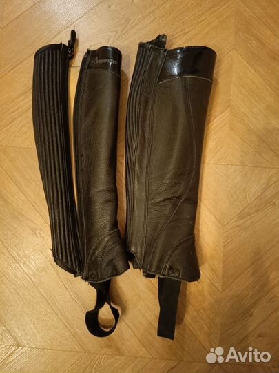 Краги кожаные детские для конного спорта