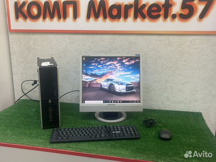 Компьютер в сборе HP с ssd диском и монитором