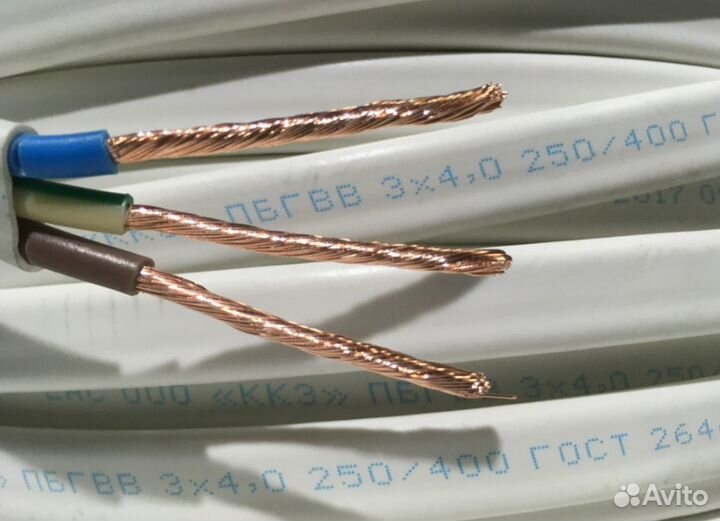 Провод пбгвв (пбппг) 3х4.0 гост