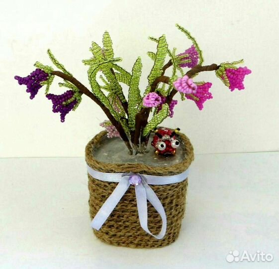 Цветы Колокольчики из бисера.Ручная поделка